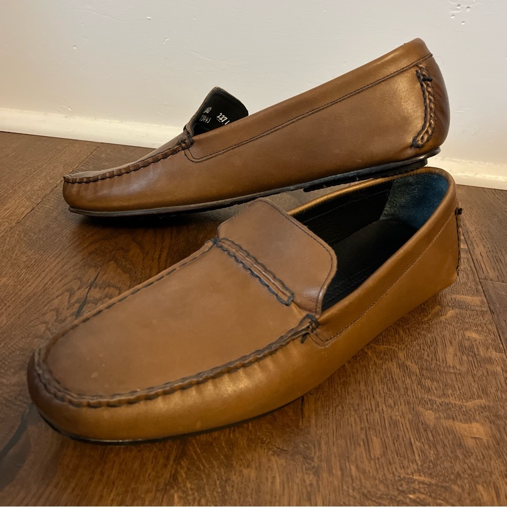 Allen Edmonds Super Sport Driving Loafers Slip On Shoes Mocha Brown Leather 10.5